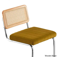 Krystalino Swivel Velvet Upholstered Cane Back Counter And Bar Stool (Set Of 2)