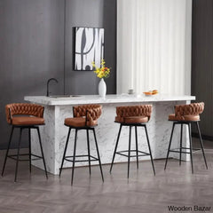 Kymberlynnu Swivel 30.7’’ Counter And Bar Stool (Set Of 2)