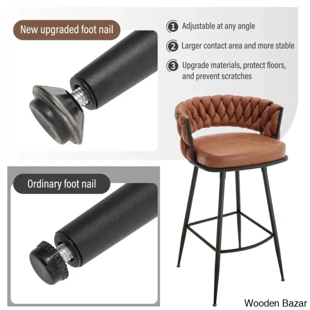 Kymberlynnu Swivel 30.7’’ Counter And Bar Stool (Set Of 2)