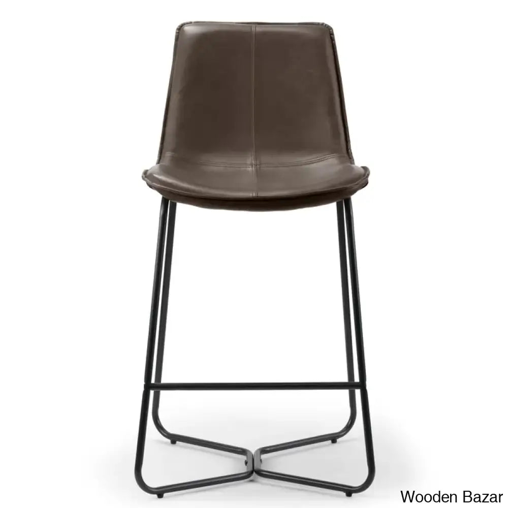 Kyraz Swivel Upholstered Counter And Bar Stool With Metal Frame (Set Of 2)