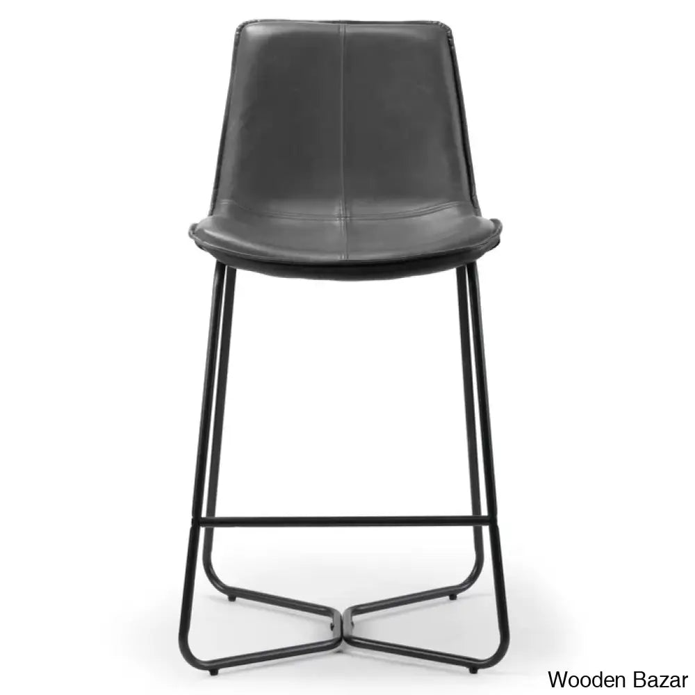 Kyraz Swivel Upholstered Counter And Bar Stool With Metal Frame (Set Of 2)