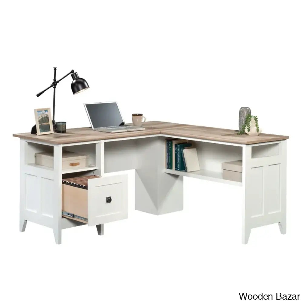 This Office Table made in Marble Top and best wooden material In L shape better for your office and table 