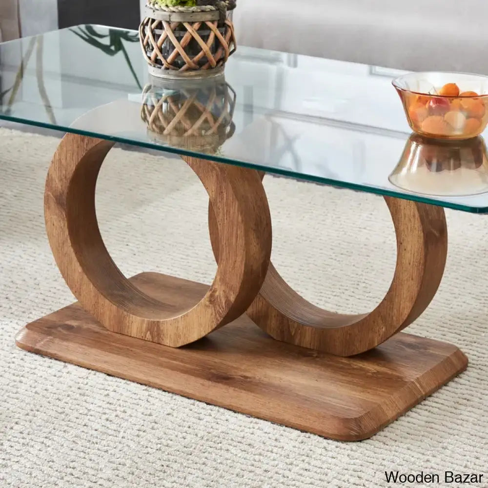 Labriala Glass Top Coffee And Center Table