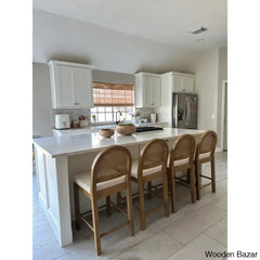 Lacouro Swivel Boucle Counter And Bar Stool
