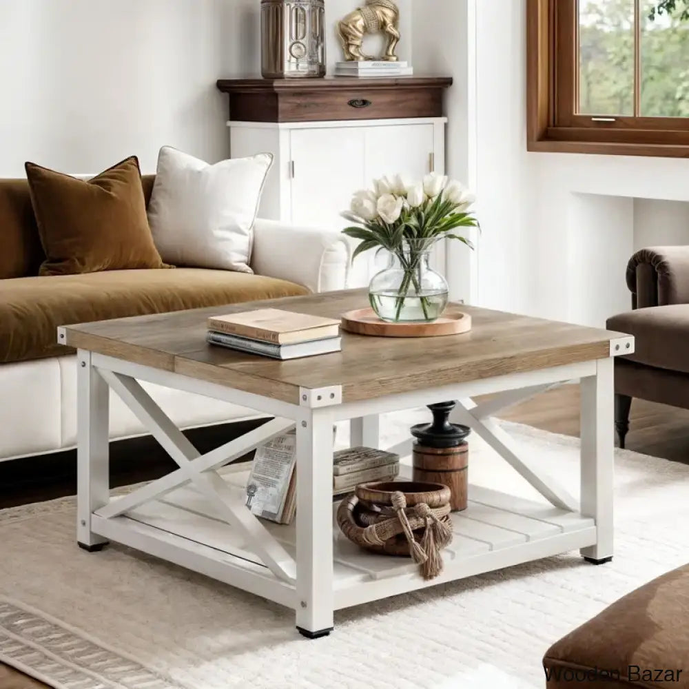 Lakotahn Coffee And Center Table Gray Wash/White