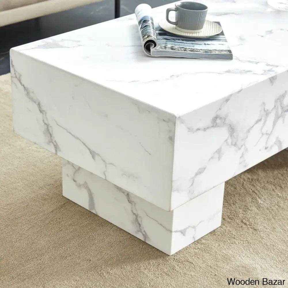 Lamoria Marble Top Coffee And Center Table