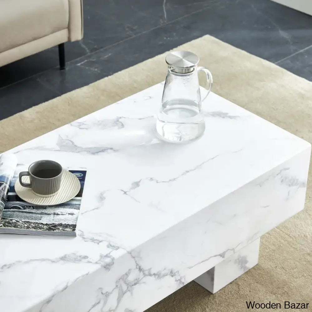 Lamoria Marble Top Coffee And Center Table