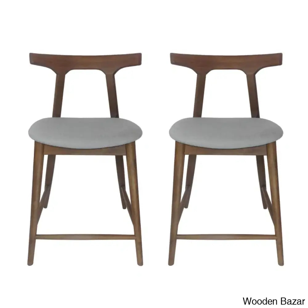 Lanadrey Swivel Upholstered 24.5’’ Counter Stool With Solid Wood Frame (Set Of 2)Counter And