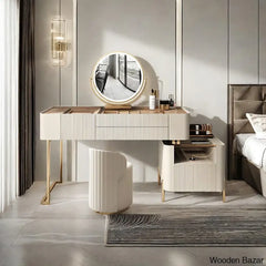 Lancer Stylish Vanity Dressing Table With Luxury Stool - Wooden Bazar