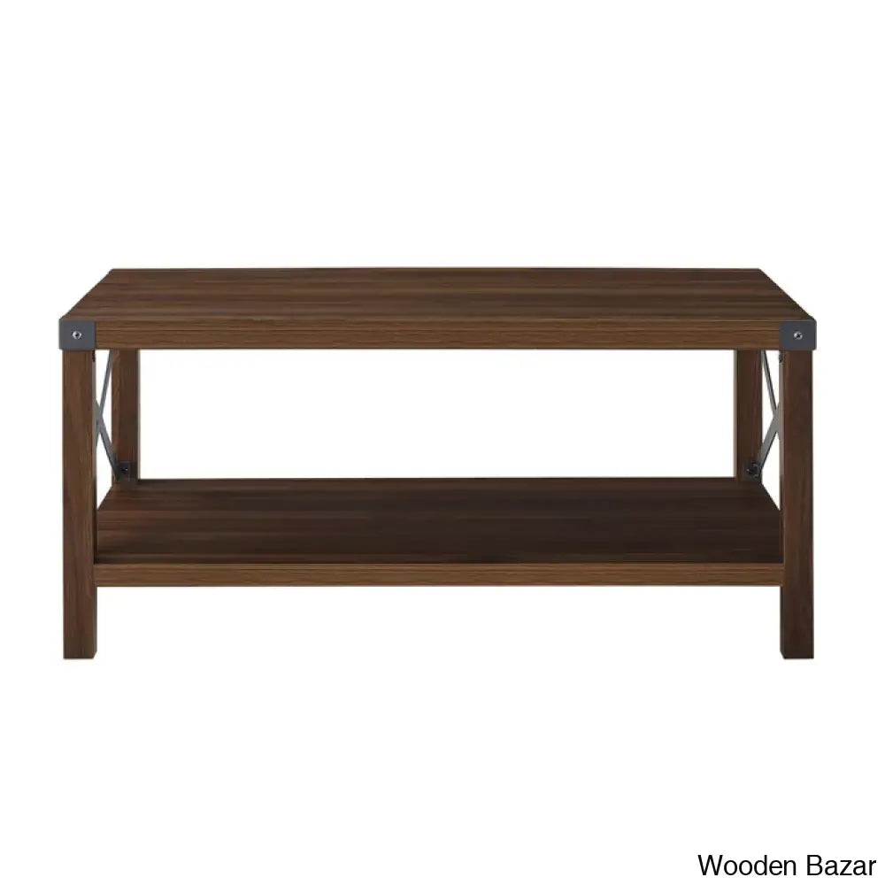 Larendaz Coffee And Center Table Dark Walnut