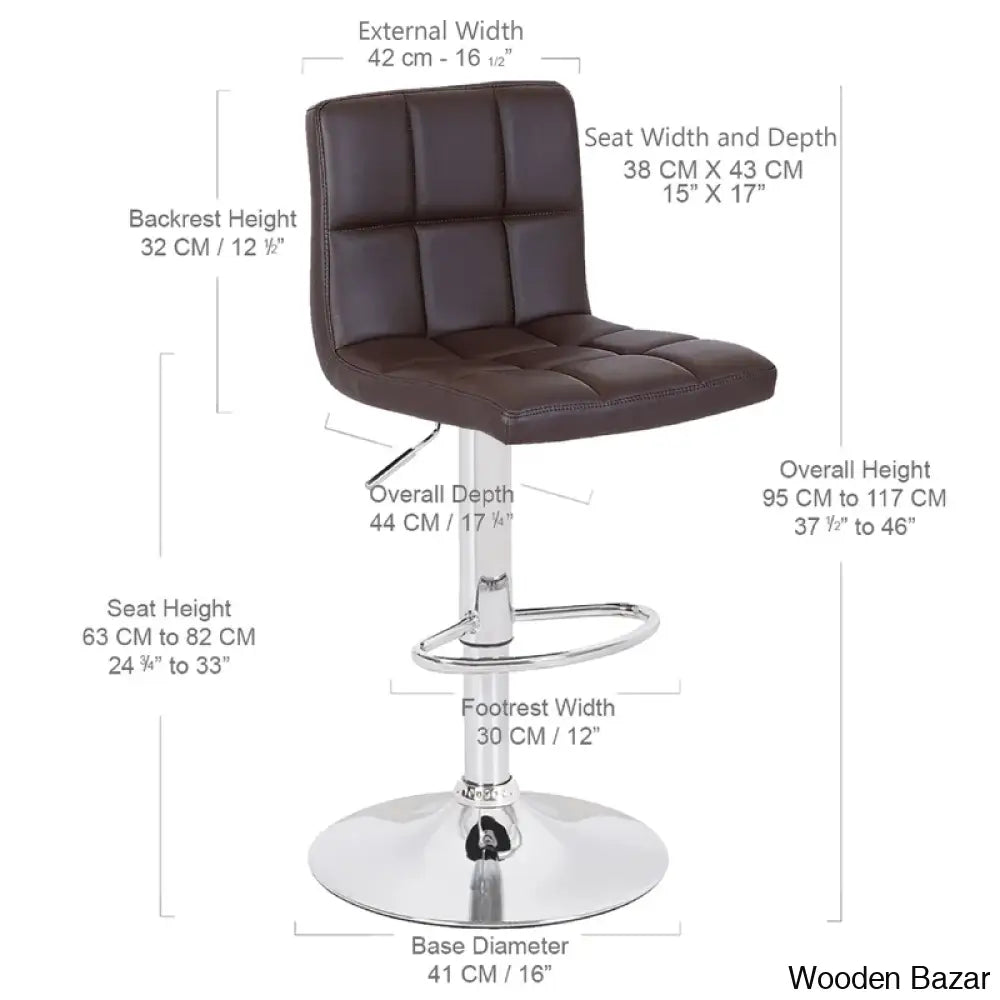 Lat Swivel Upholstered Adjustable Height Counter And Bar Stool With Metal Frame