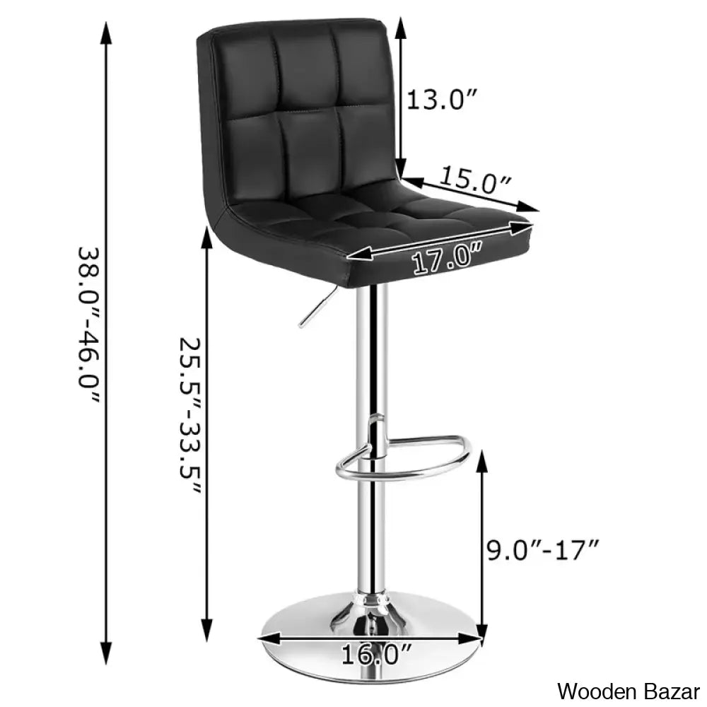 Lat Swivel Upholstered Adjustable Height Counter And Bar Stool With Metal Frame