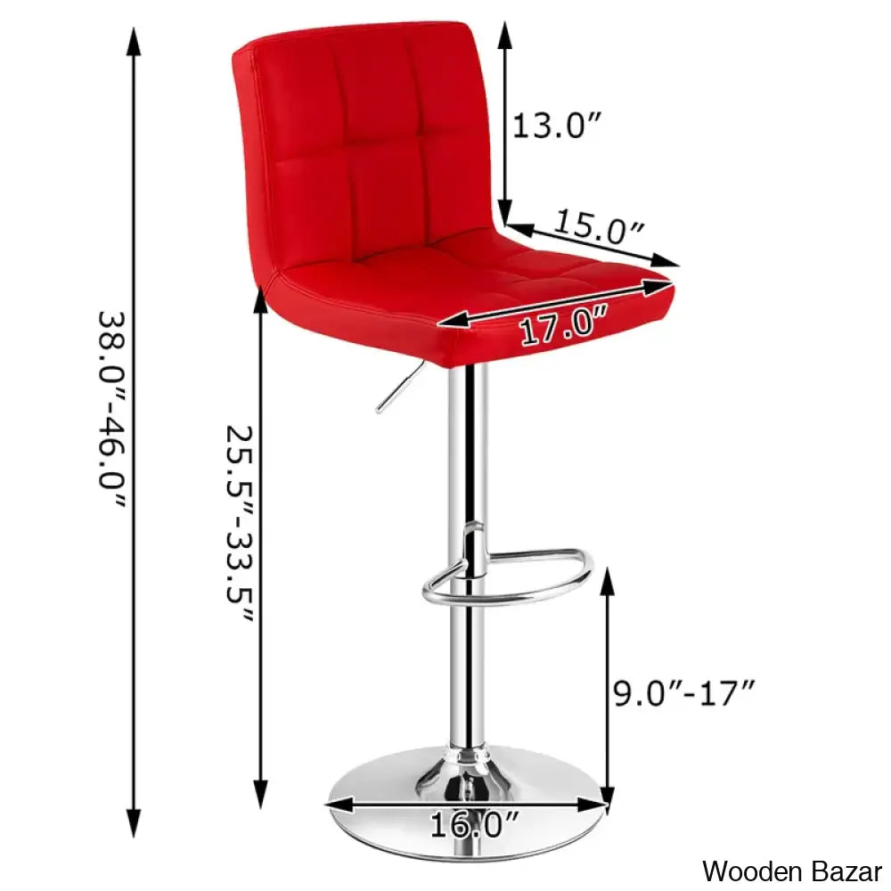 Lat Swivel Upholstered Adjustable Height Counter And Bar Stool With Metal Frame