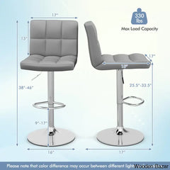 Lat Swivel Upholstered Adjustable Height Counter And Bar Stool With Metal Frame