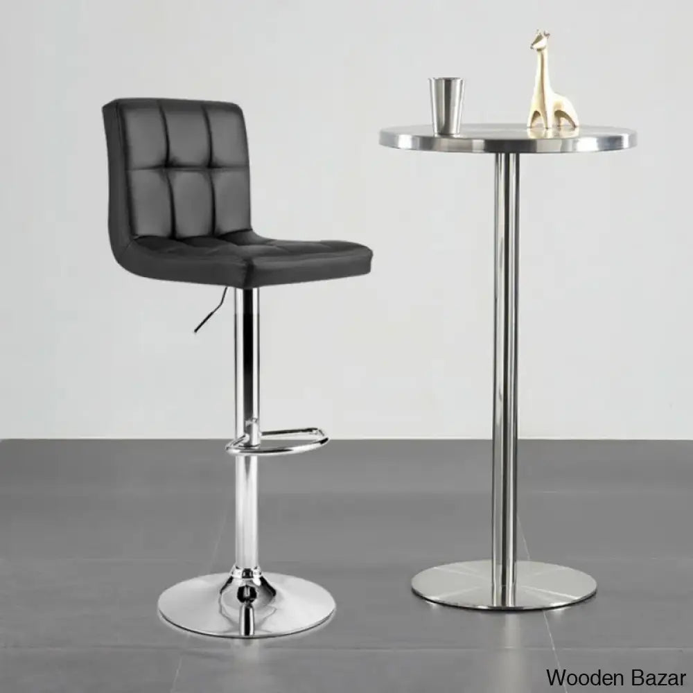 Lat Swivel Upholstered Adjustable Height Counter And Bar Stool With Metal Frame