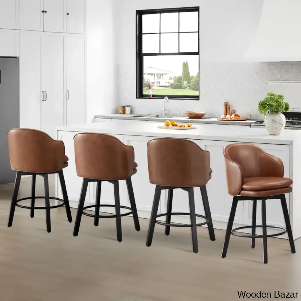 Lata Swivel Counter And Bar Stool With Back