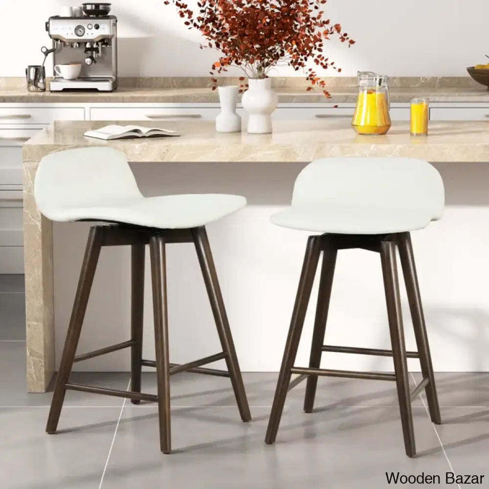 Latreesec Swivel 26.6 Counter And Bar Stool (Set Of 2)