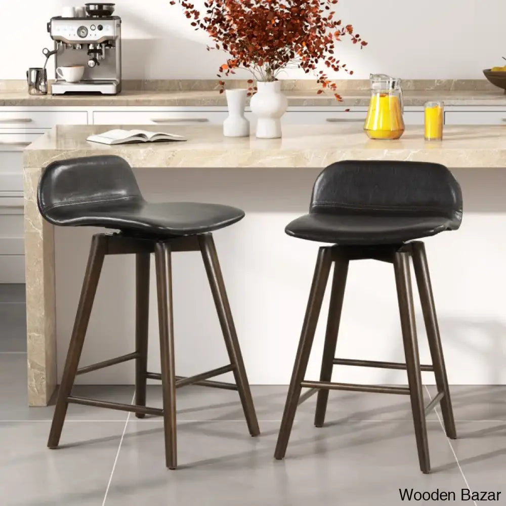 Latreesec Swivel 26.6 Counter And Bar Stool (Set Of 2)