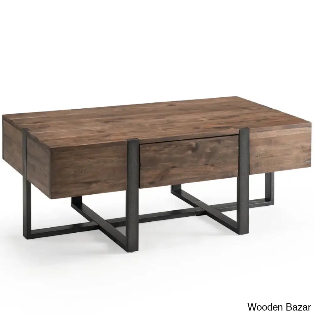 Latreviony Solid Wood Top Coffee And Center Table