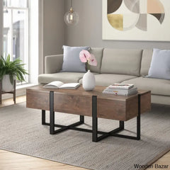 Latreviony Solid Wood Top Coffee And Center Table