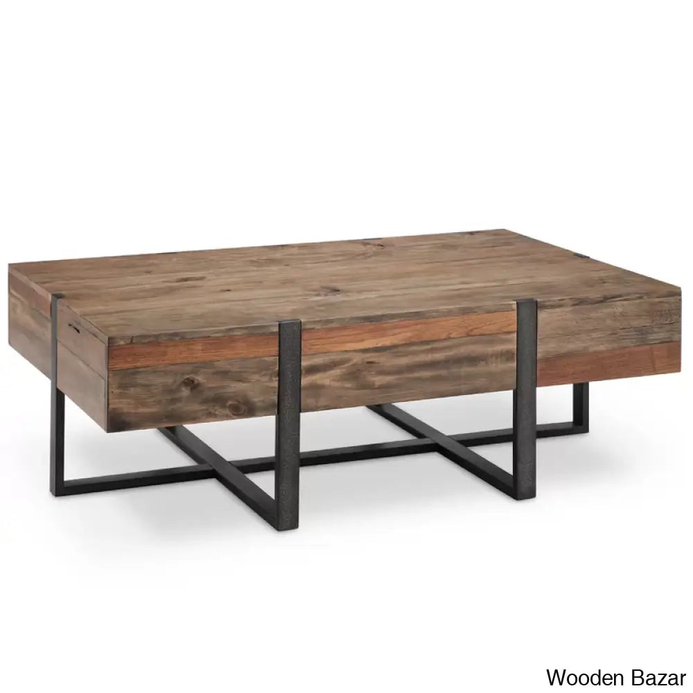 Latreviony Solid Wood Top Coffee And Center Table