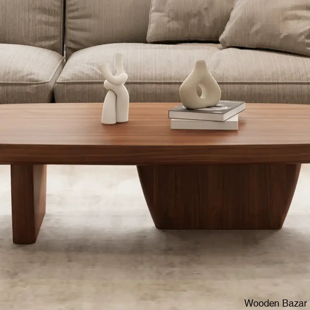 Latte 51’’Modern Wood Coffee Table Simple And Center Solid