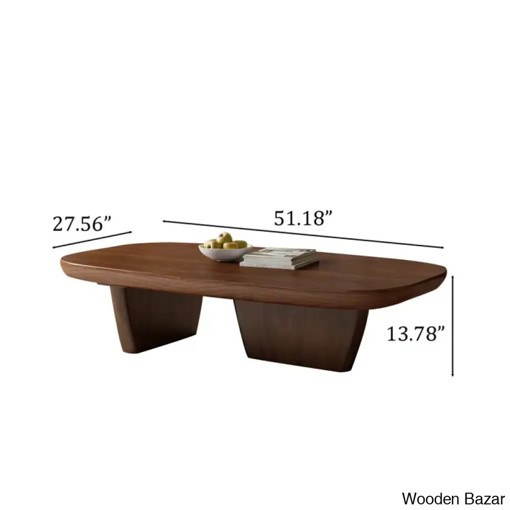 Latte 51’’Modern Wood Coffee Table Simple And Center Solid