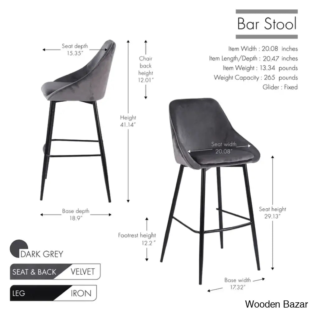 Laykenc Swivel Counter And Bar Stool (Set Of 2)