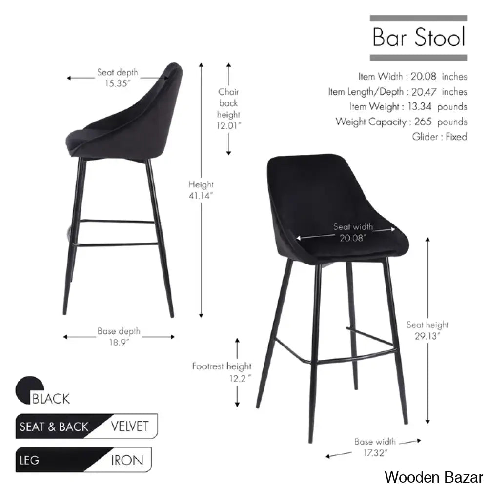 Laykenc Swivel Counter And Bar Stool (Set Of 2)