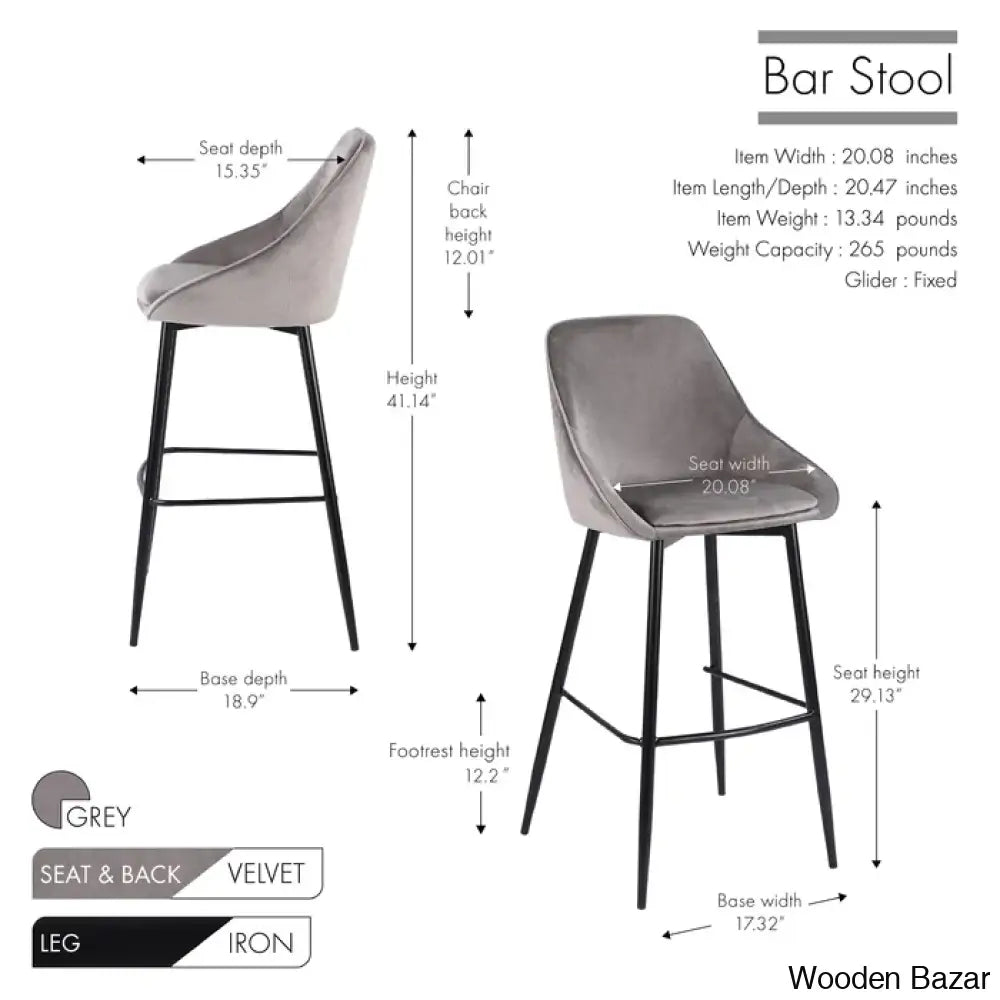 Laykenc Swivel Counter And Bar Stool (Set Of 2)