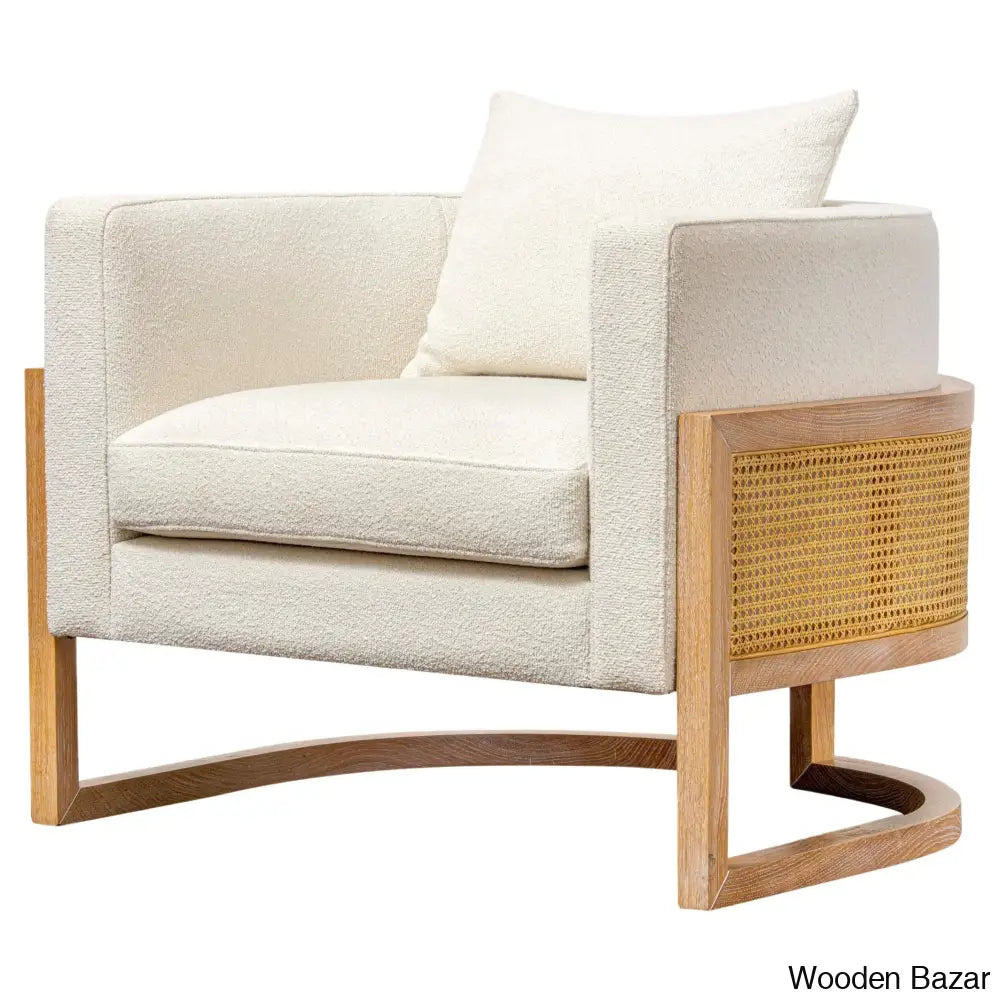 Leah Cane Armchair In Modern 21St Century Design - Wooden Bazar