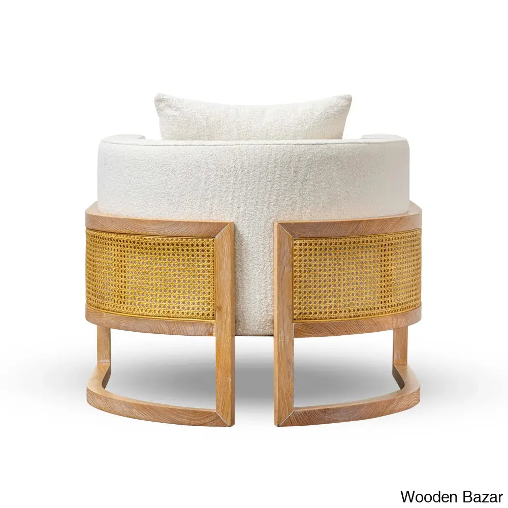 Leah Cane Armchair In Modern 21St Century Design - Wooden Bazar