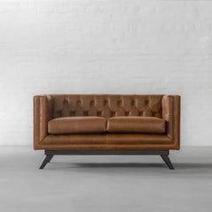 Antique comfortable Chesterfield leather sofa -Wooden Bazar