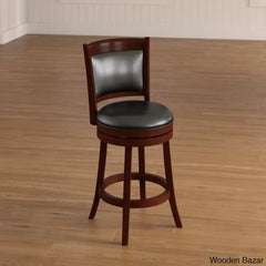 Ledas Swivel Upholstered Counter And Bar Stool With Solid Wood Frame