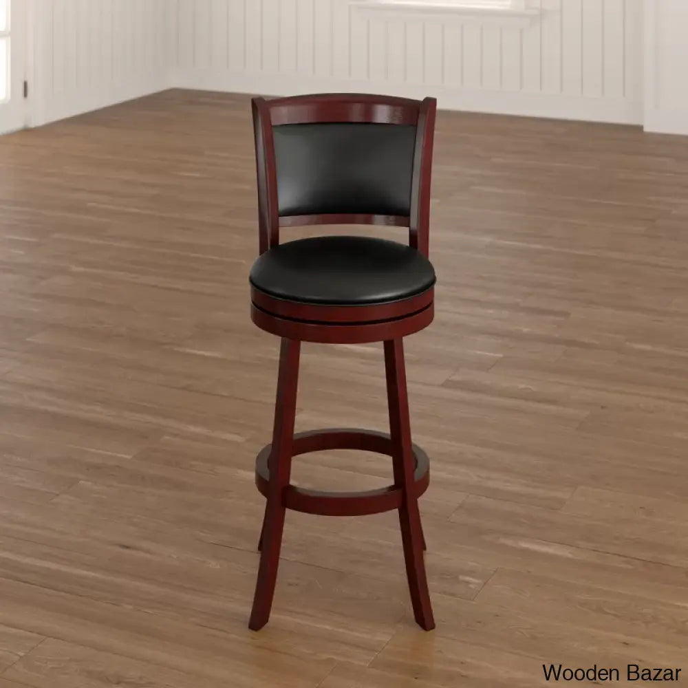 Ledas Swivel Upholstered Counter And Bar Stool With Solid Wood Frame