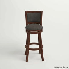 Ledax Swivel Upholstered Counter And Bar Stool (Set Of 2) - Wooden Bazar