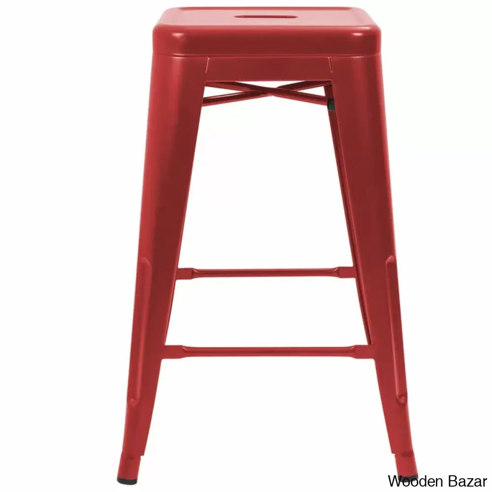 Lehmany 24’’ Counter And Bar Stool With Metal Frame (Set Of 4)