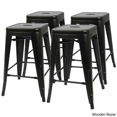 Lehmany 24’’ Counter And Bar Stool With Metal Frame (Set Of 4)