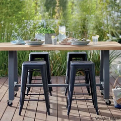 Lehmany 24’’ Counter And Bar Stool With Metal Frame (Set Of 4)