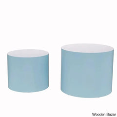 Leidingl Pedestal Nesting Coffee And Center Table