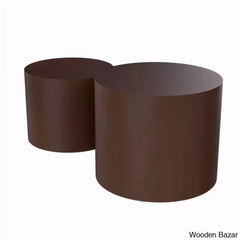 Leidingl Pedestal Nesting Coffee And Center Table