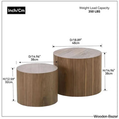 Leidingl Pedestal Nesting Coffee And Center Table