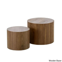Leidingl Pedestal Nesting Coffee And Center Table