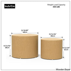 Leidingl Pedestal Nesting Coffee And Center Table
