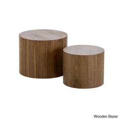 Leidingl Pedestal Nesting Coffee And Center Table