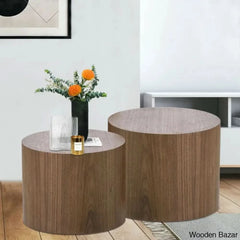Leidingl Pedestal Nesting Coffee And Center Table