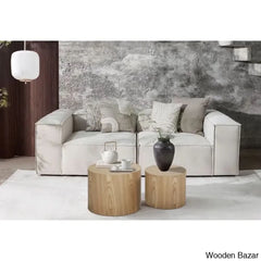 Leidingl Pedestal Nesting Coffee And Center Table
