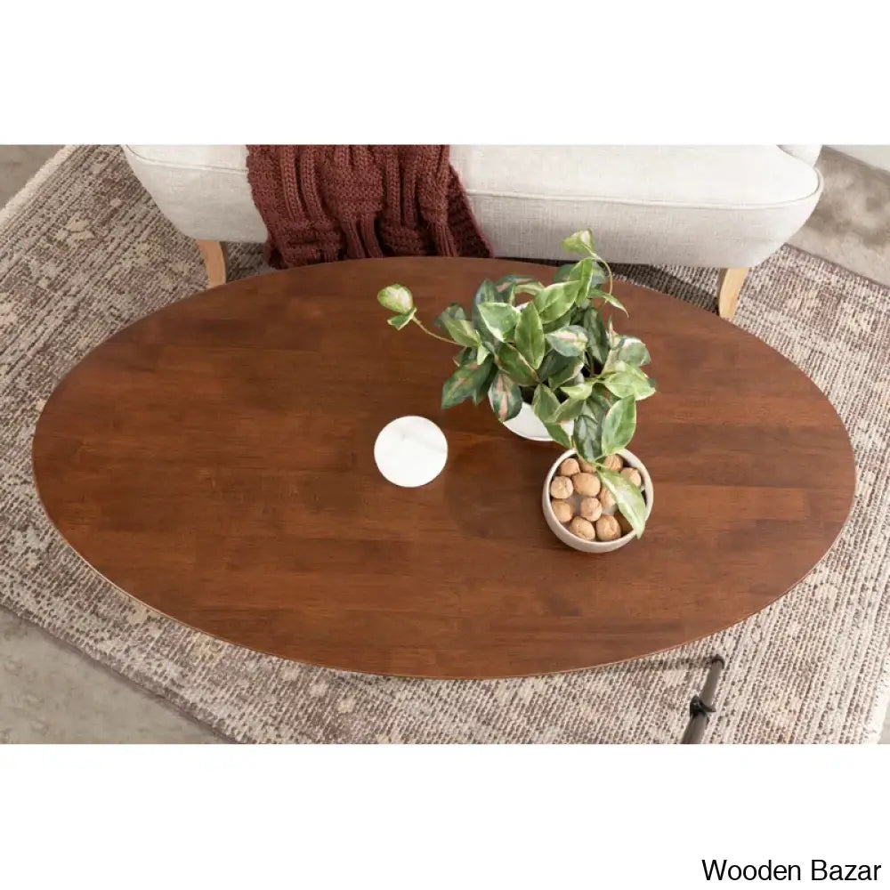 Lenovo Oval Coffee And Center Table For Living Room