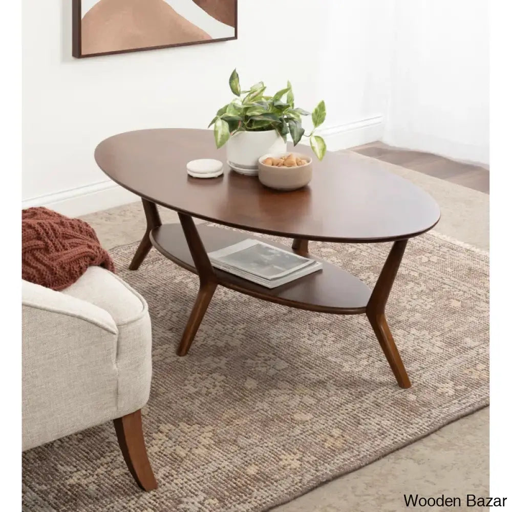 Lenovo Oval Coffee And Center Table For Living Room