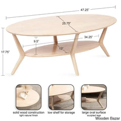 Lenovo Oval Coffee And Center Table For Living Room